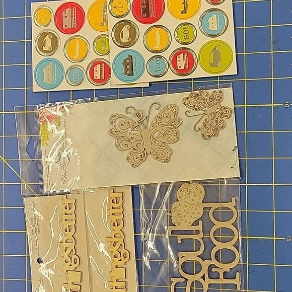 Paper Crafts Scrapbook Chipboard Lot of 5 items - Picture 1 of 5